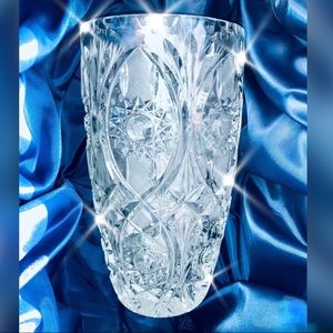 NWT Bohemian Crystal Vase Gift Box Europe Czech